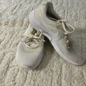 Nike White Tennis Shoes with White Nike Check Women’s Size 6